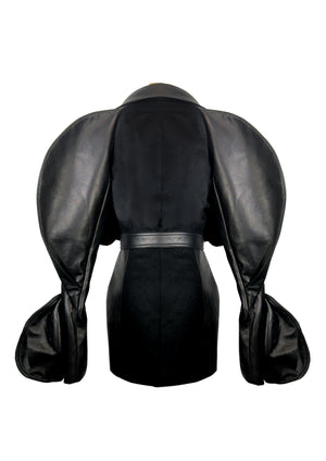 Lambskin Leather with wool blend