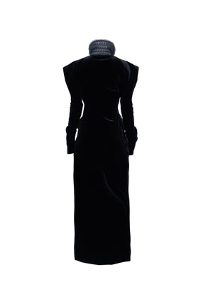 Corset Dress with Faux Fur