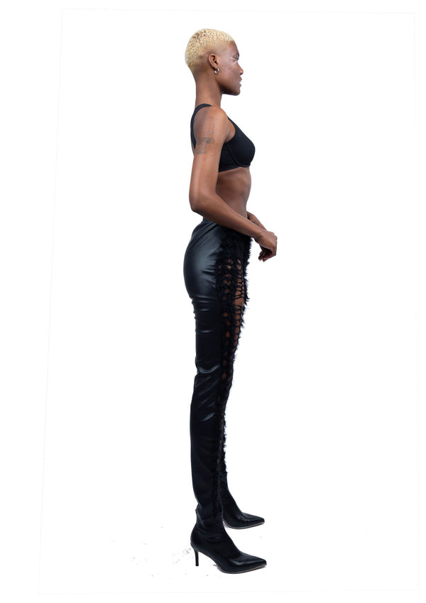 Leather and Fur Pant