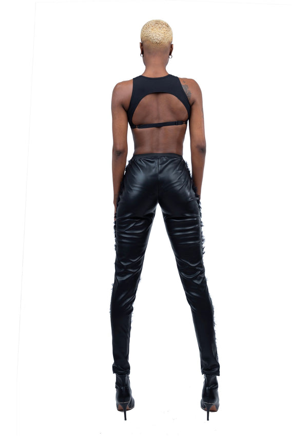 Leather and Fur Pant