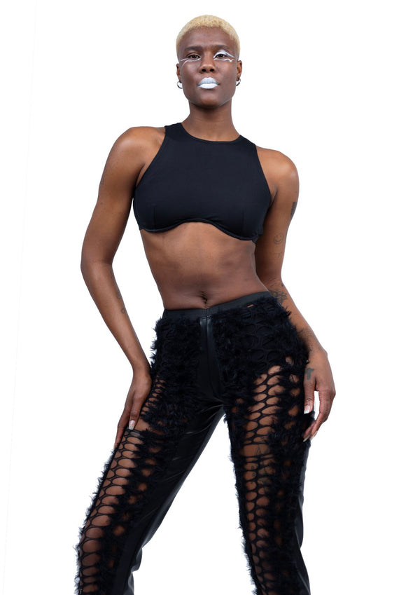 Leather and Fur Pant