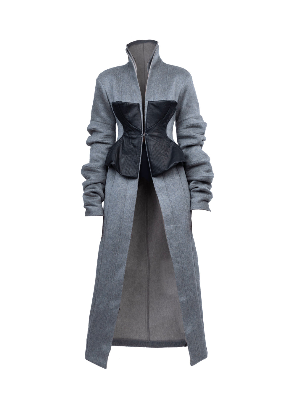 Wool Corset Long Coat
