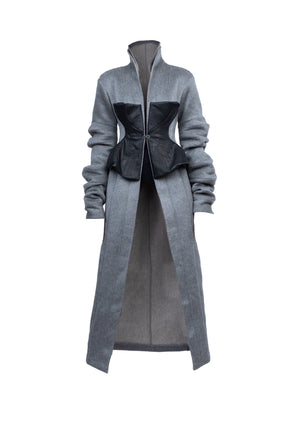 Wool Corset Long Coat
