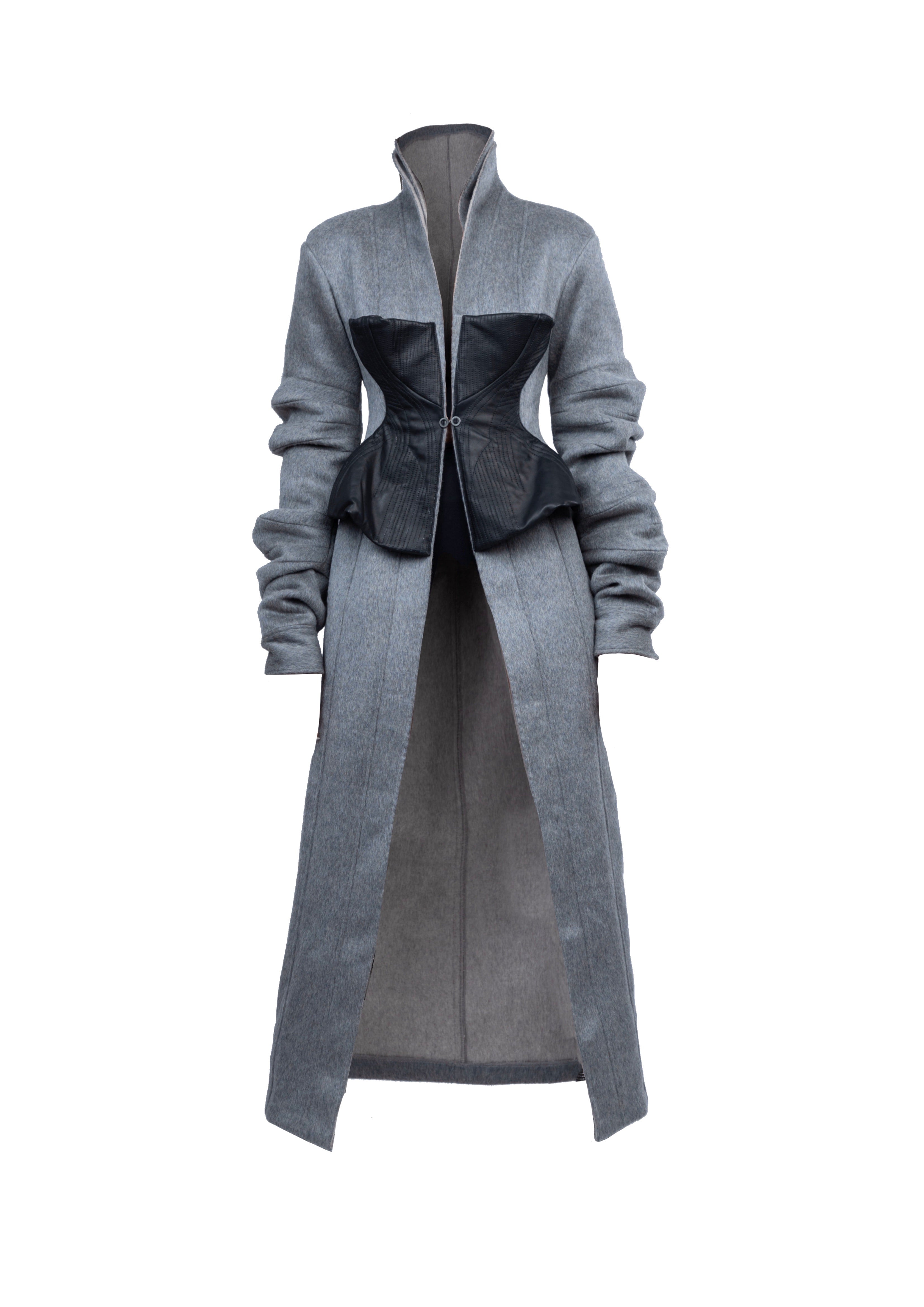 Wool Corset Long Coat