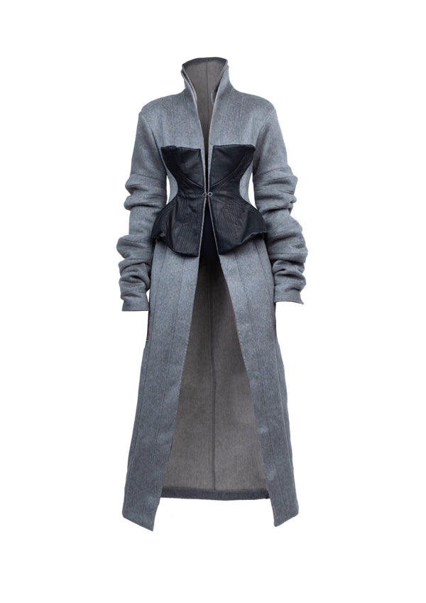 Wool Corset Long Coat