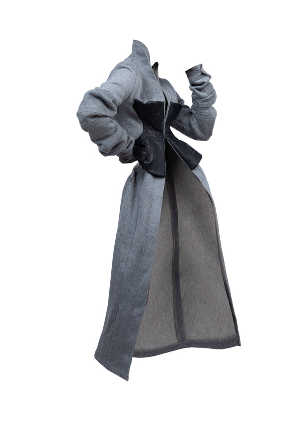 Wool Corset Long Coat