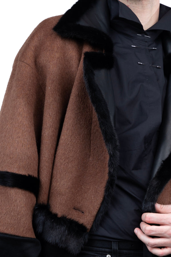 Double Breasted Faux Fur Coat