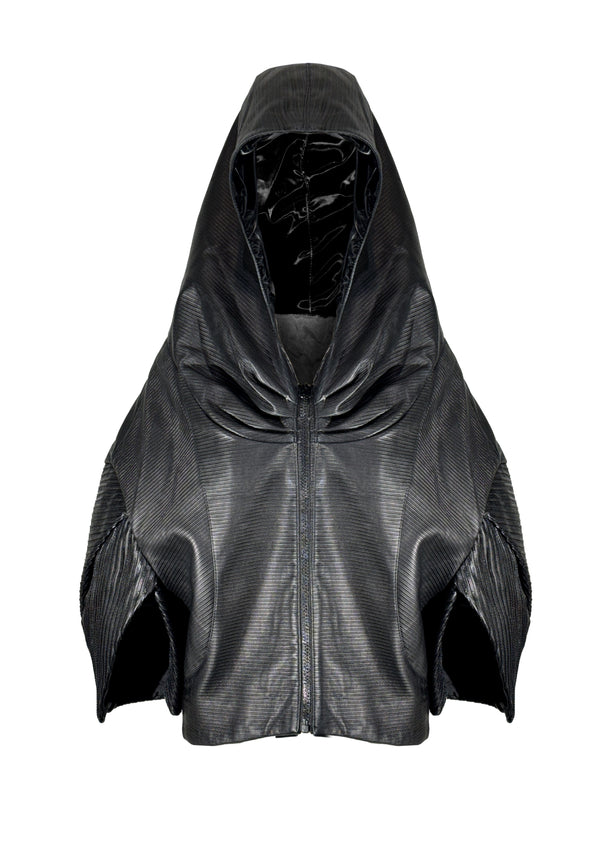 Short Leather sweatjacket