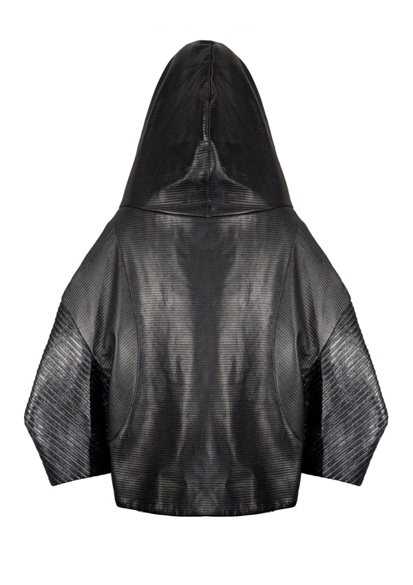 Short Leather sweatjacket
